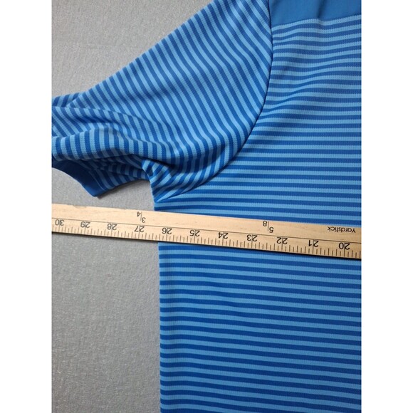 Adidas Golf Polo Shirt Men's 2XL TORREY PINES Course Logo Blue Stripe Climachill - Picture 9 of 9
